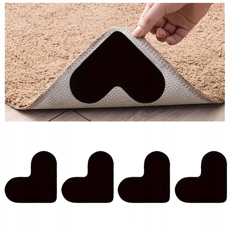 4 x Antypoślizgowe naklejki pod dywan bez przesuwania się 6cm