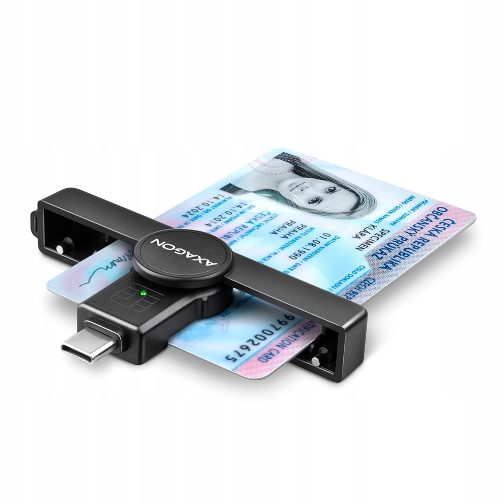 Axagon Foldable pocket Usb-c contact Smart/ID card reader Cre-smpc