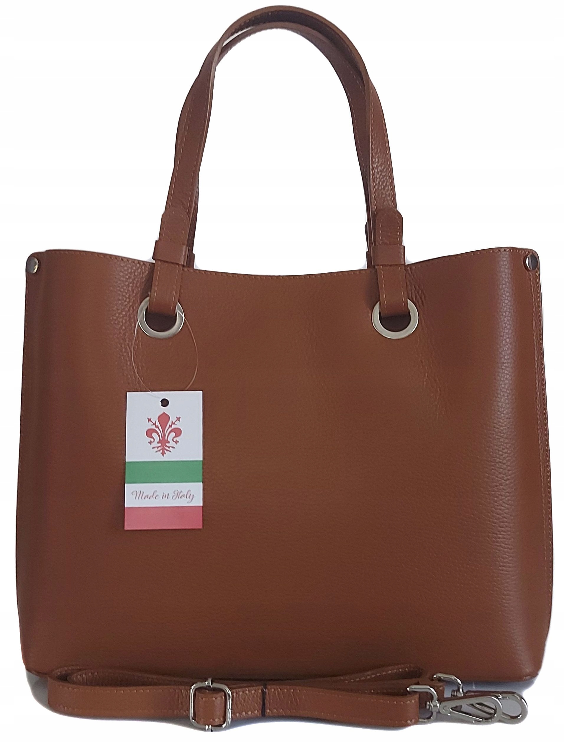 Velká prostorná XXL taška Vera Pelle pohodlná přes rameno Italská kožená Camel