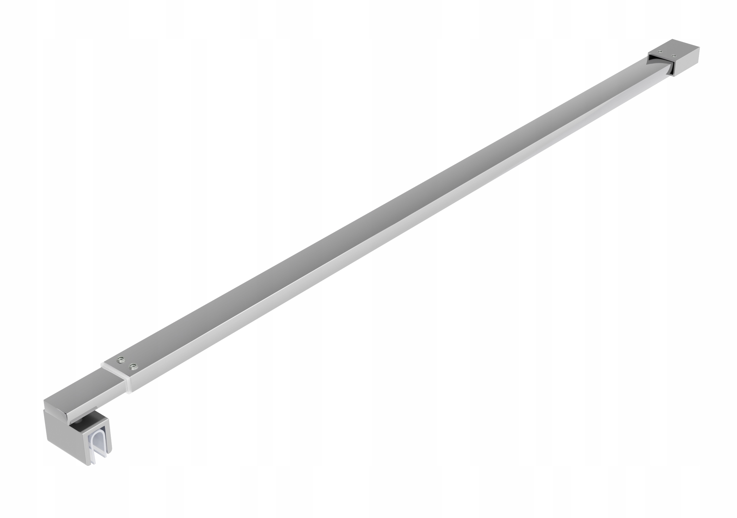 Držák Do Kabiny Nastavitelný Od 69,5 Do 120 CM, Sklo 6-8 MM, Chrom Na Stěnu