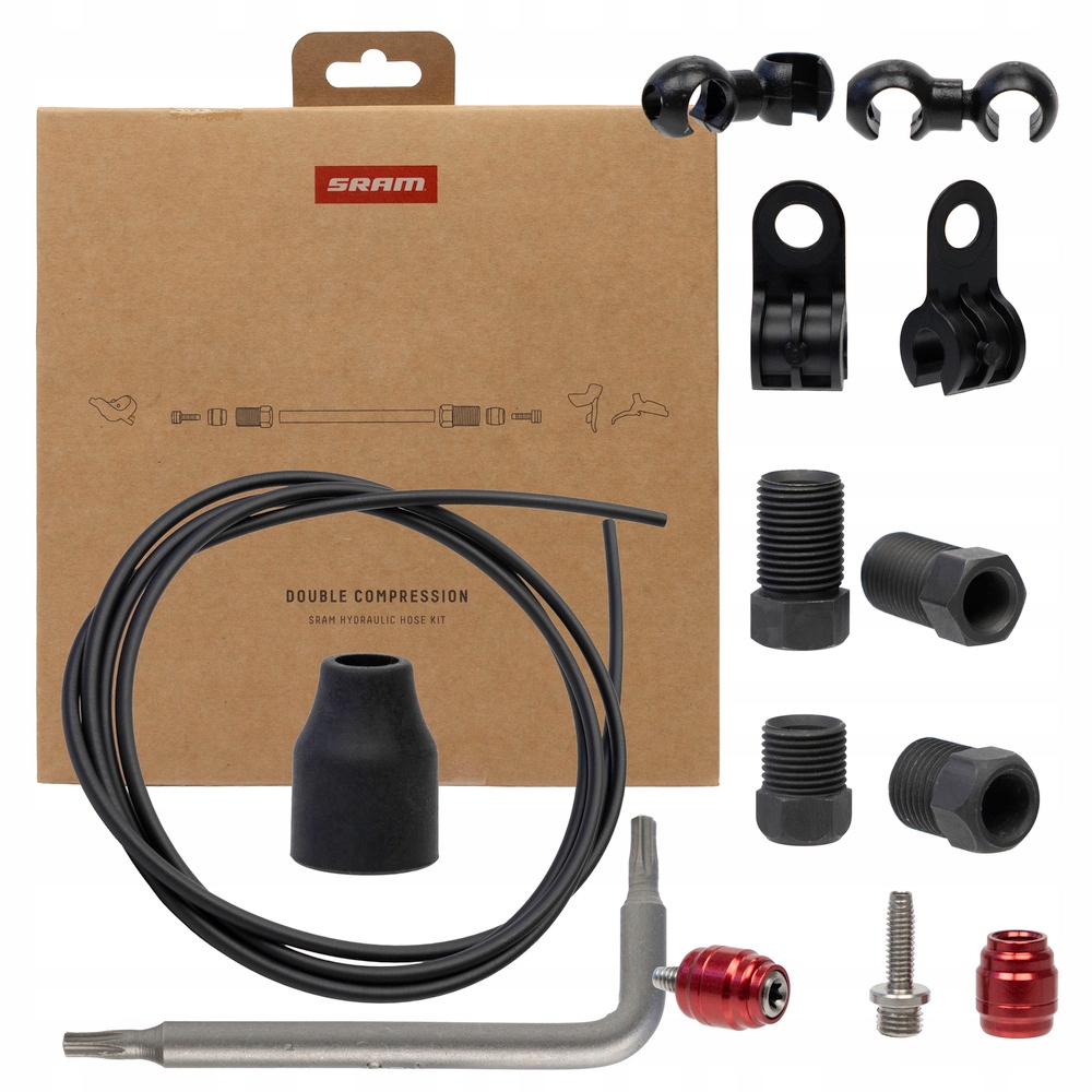 Hydraulický brzdový kabel Sram 2000 mm, Mtb/road šrouby a koncovky