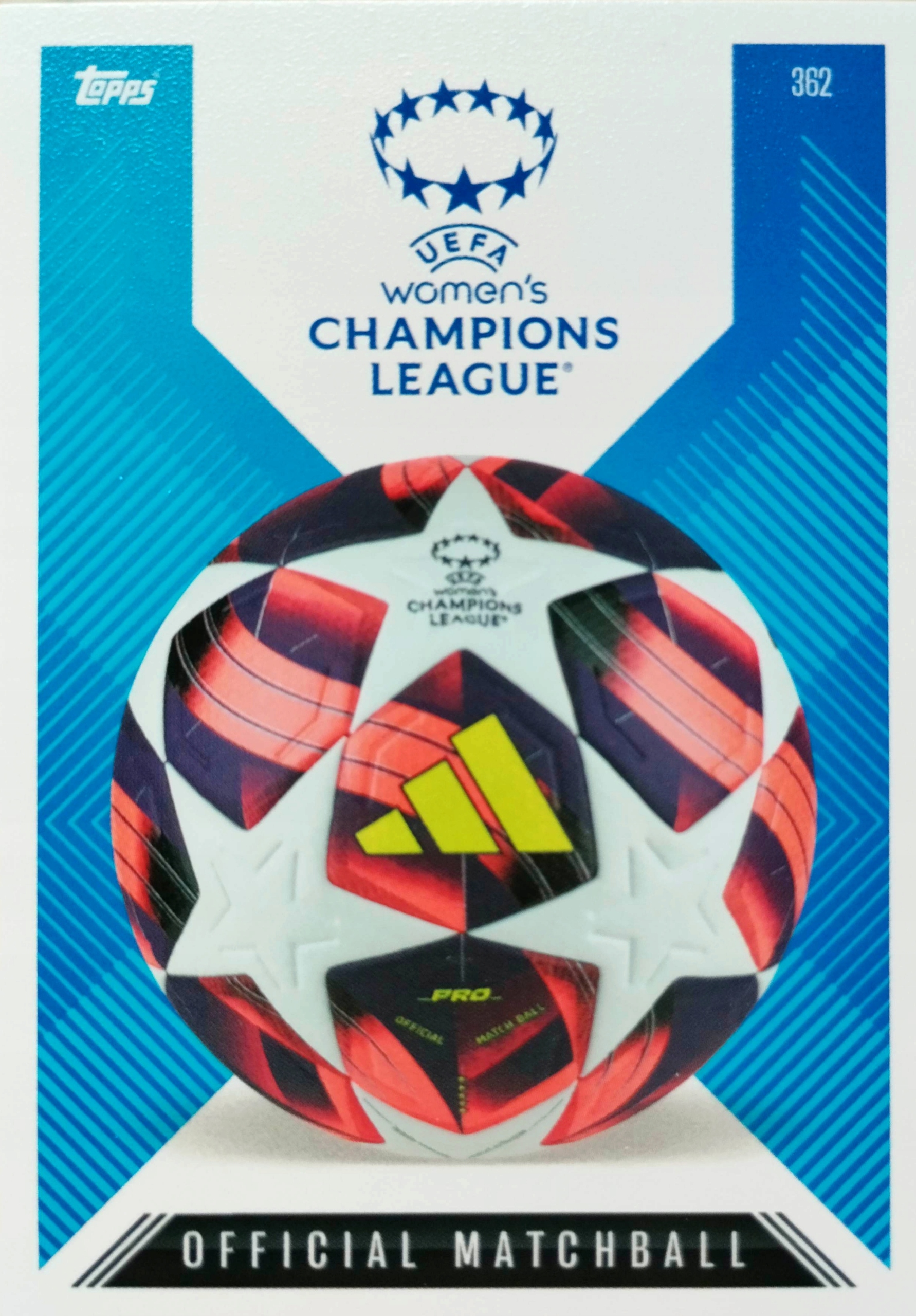 Match Attax Extra 2025 362 Official Matchball Women's Champions League