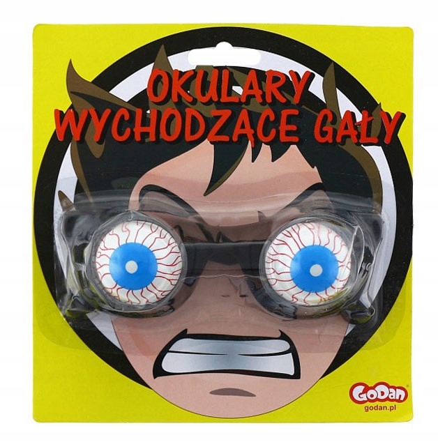 Okulary śmieszne wychodzące gały OCZY na hALLOWEEN Postać/temat zombie