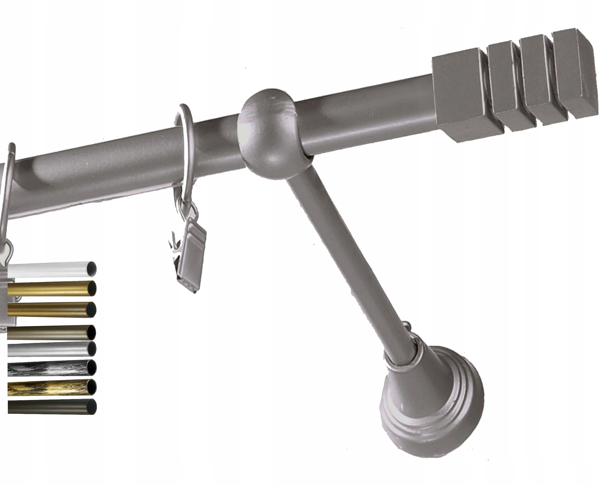 Karnisz metalowy fi 16 pojedynczy 240 cm