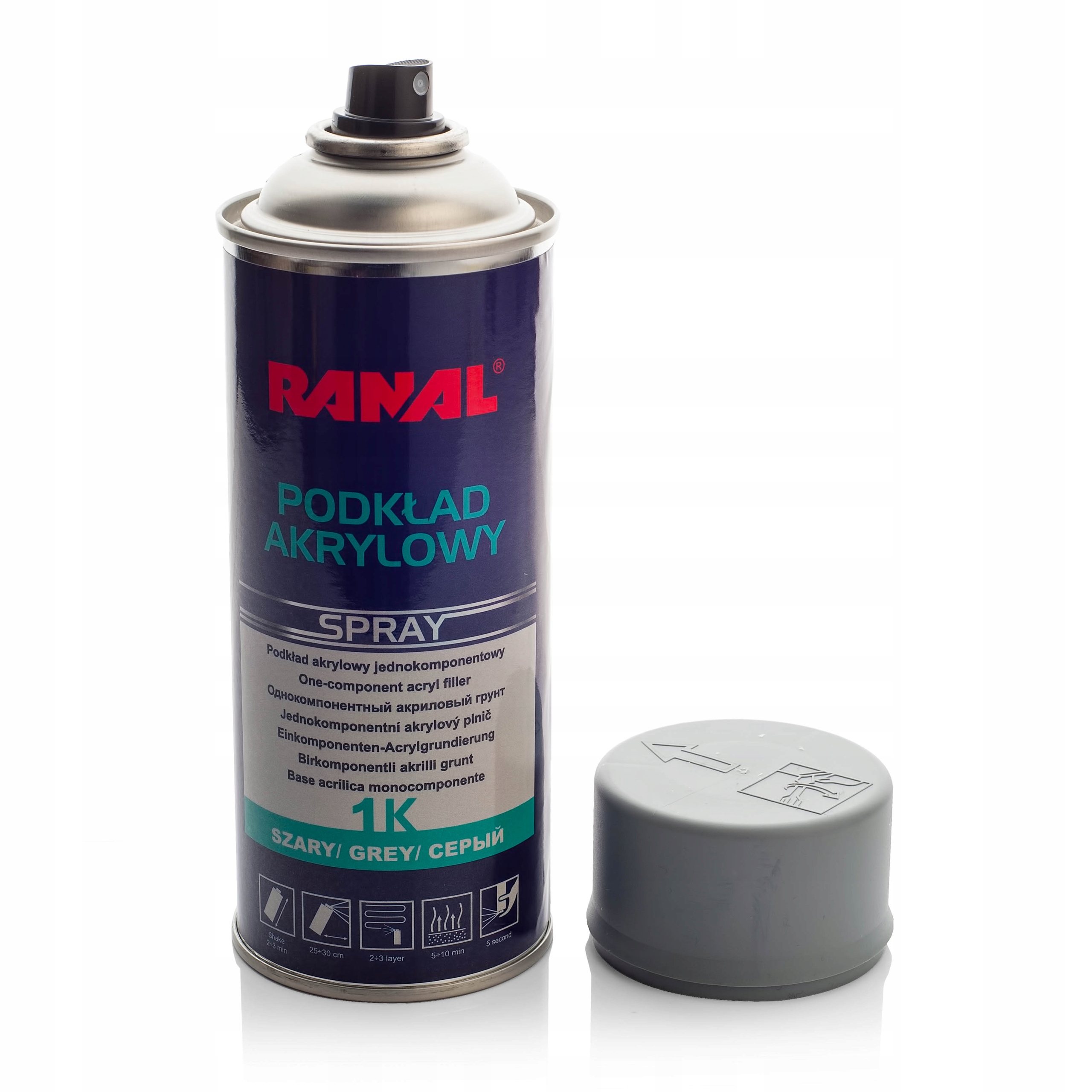 Podkład Akrylowy Szary Spray Szybkoschnący 400ml RANAL Producent Ranal