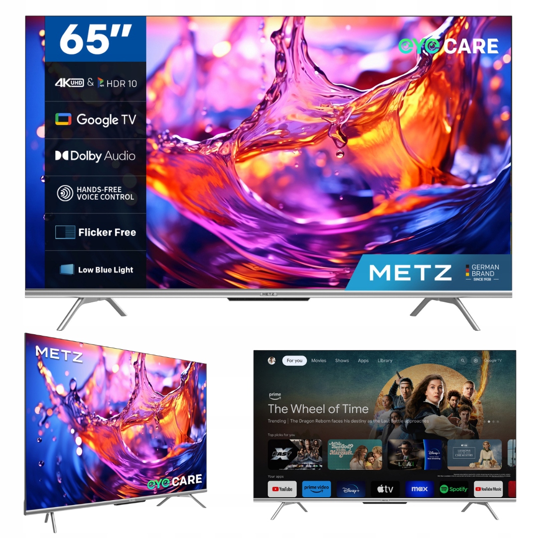 Telewizor GoogleTV 65" Metz 65MUD7000Z 4K Uhd Led Hdr Smart DVBT2 Bluetooth
