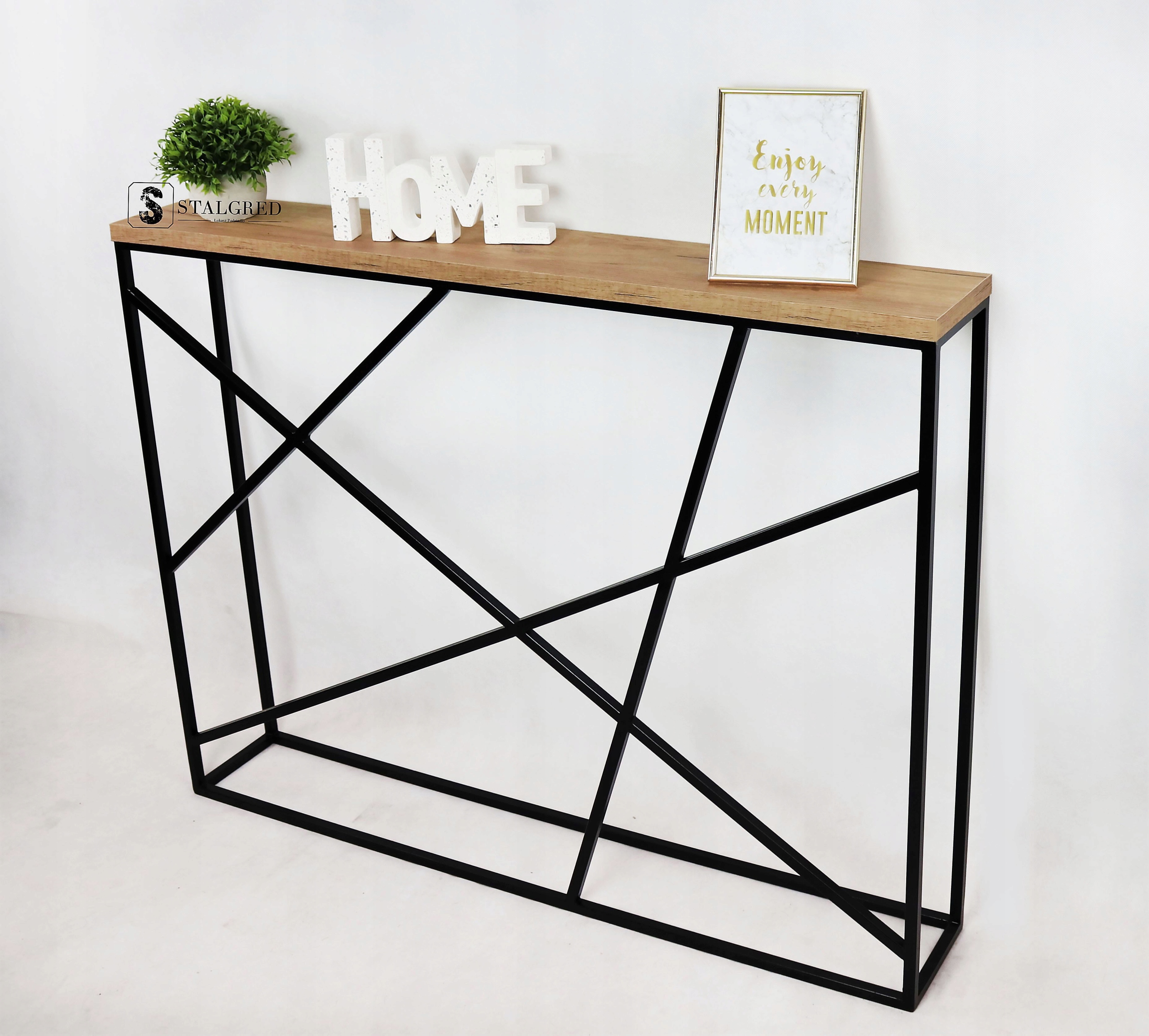 Konsola Do Przedpokoju Loft Industrial Wykończenie matowe