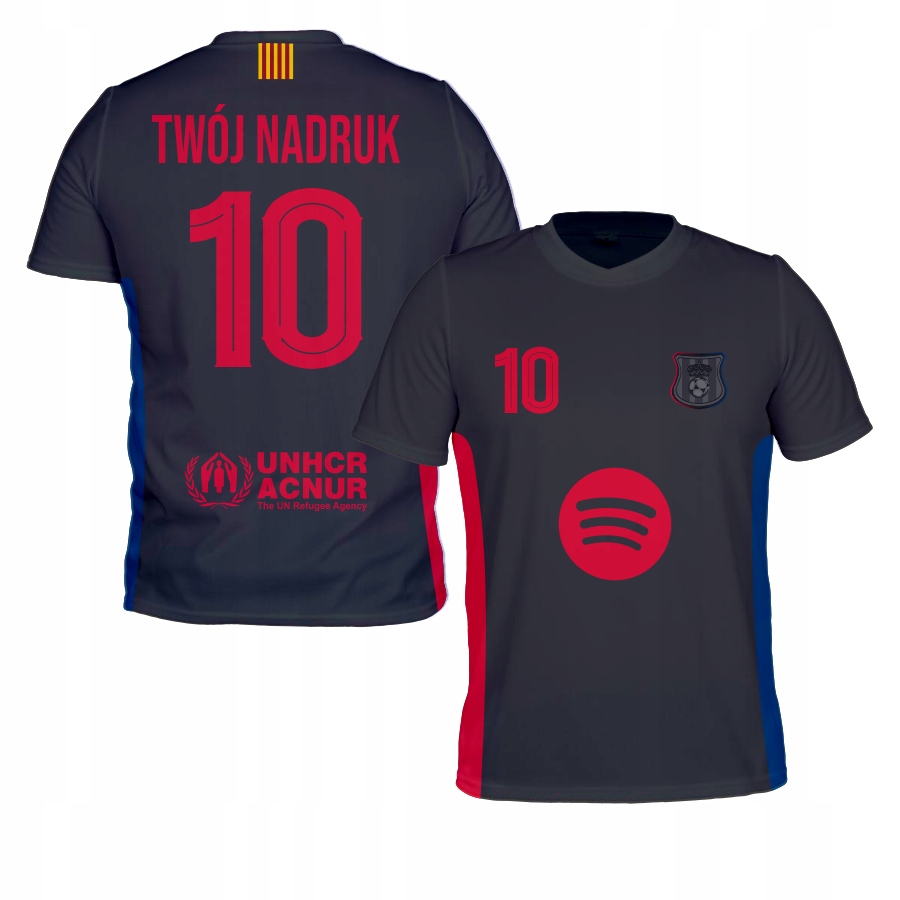 sportovní tričko Barcelona Černá Vlastní Potisk velikost 122