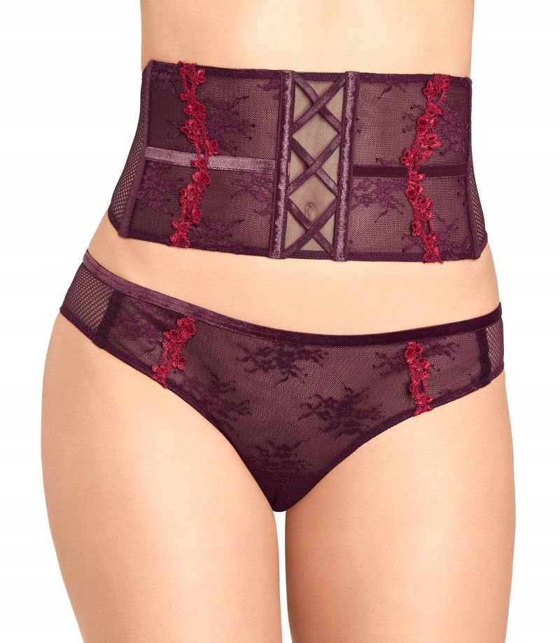 Triumph gorset Waist Nipper fiszbiny, koronka czerwony