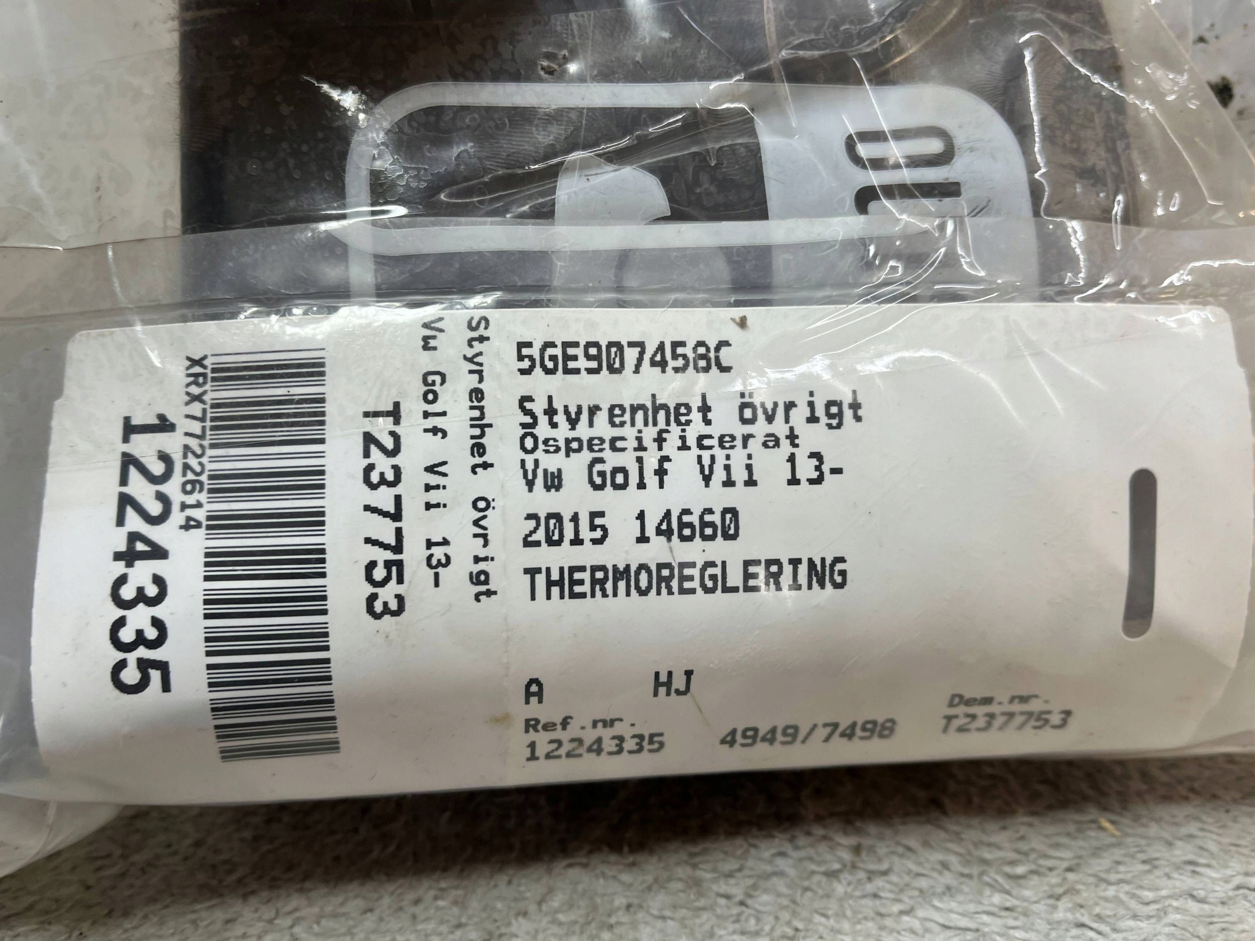 modulo OGRZEWANIA Volkswagen Golf VII 5GE907458C