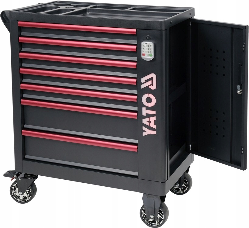 SZAFKA SERWISOWA 7 SZUFLAD LED SEJF SZYFR ZAMEK