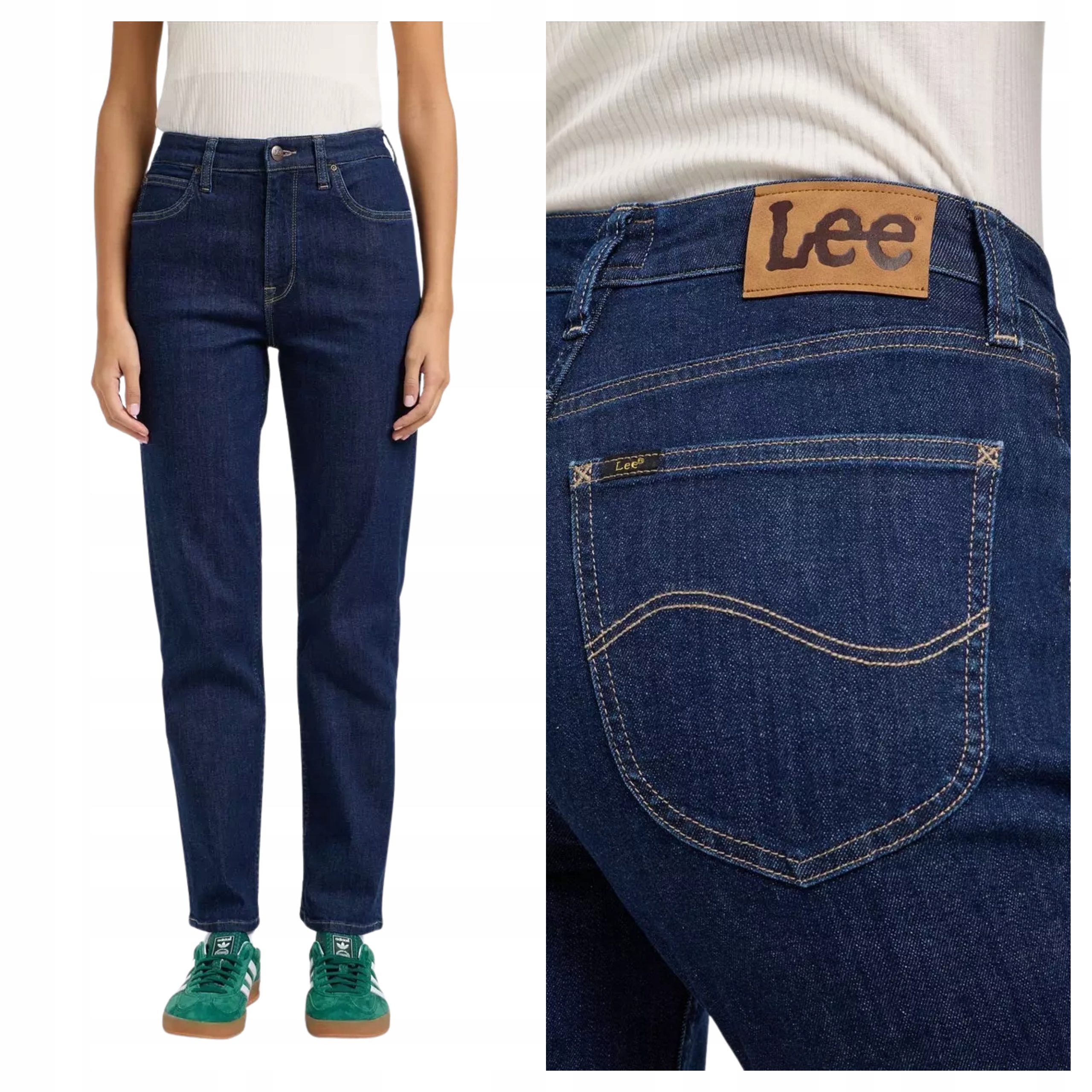 Dámské džínové kalhoty Lee Carol Darker View Klasická Bavlna W27 L33