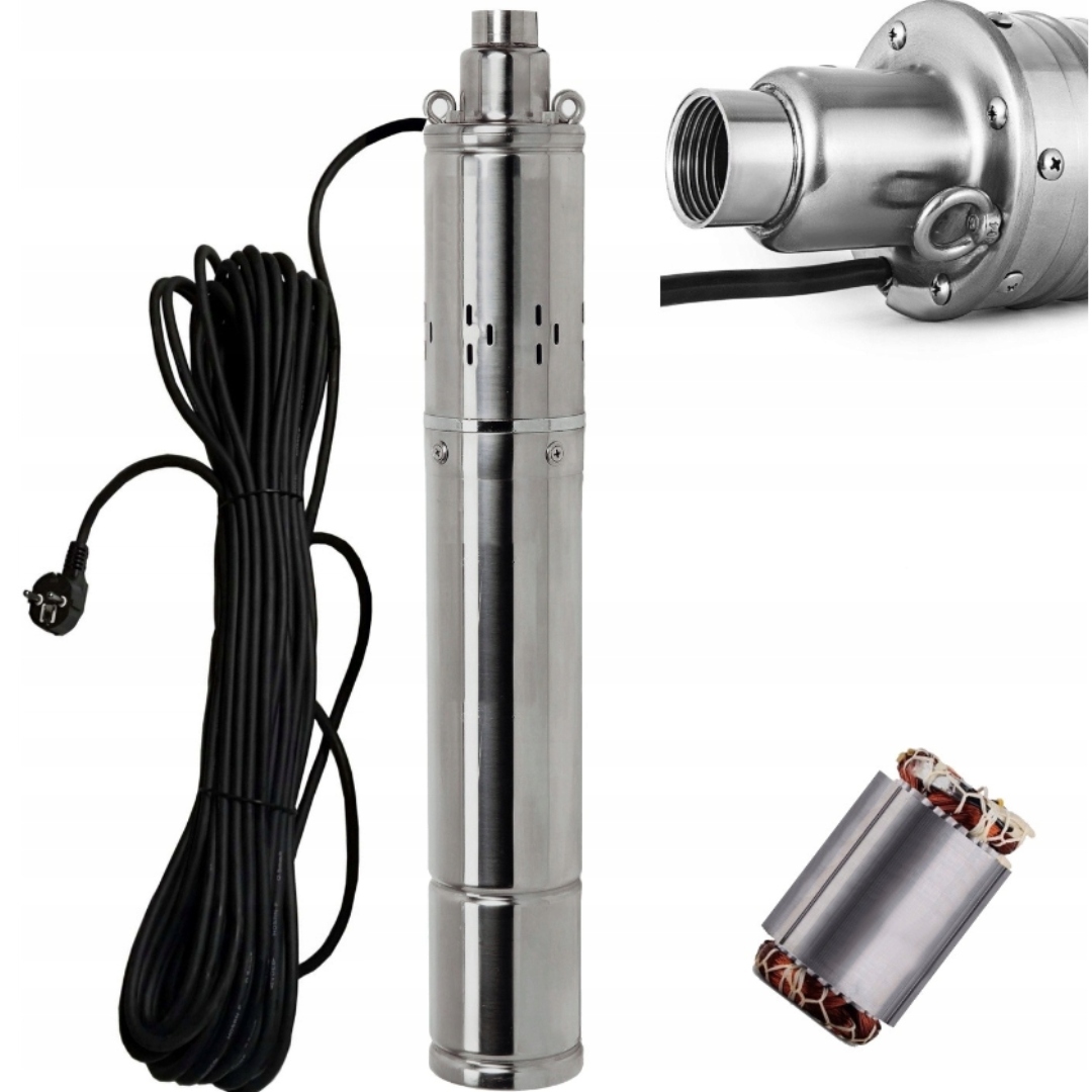 Pompa Głębinowa Śrubowa Do Wody Studni Dipper 1800 550W Wydajna 3" Z Kablem
