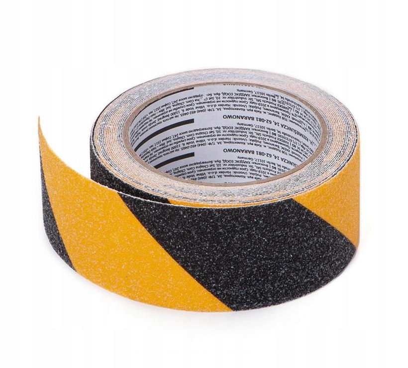 Taśma antypoślizgowa czarno - żółta 48x5mm