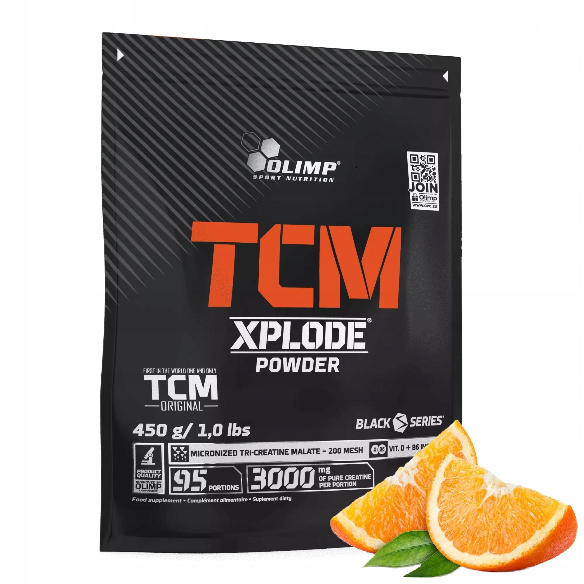 Olimp Tcm Xplode 450g Kreatin Jablečný Mono Síla Vitamínu B6 pomeranč