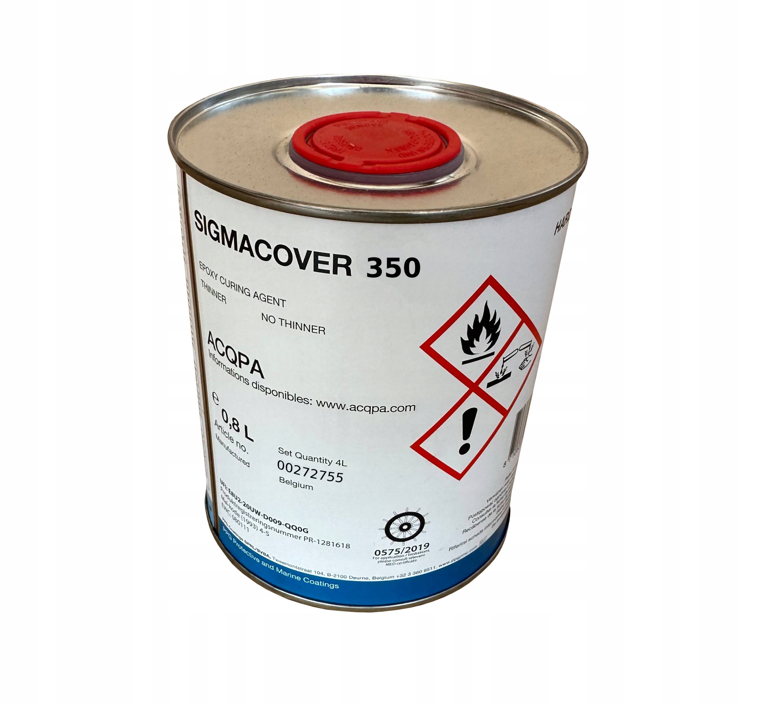 Utwardzacz do farb Sigmacover 350 Ppg 0,8L