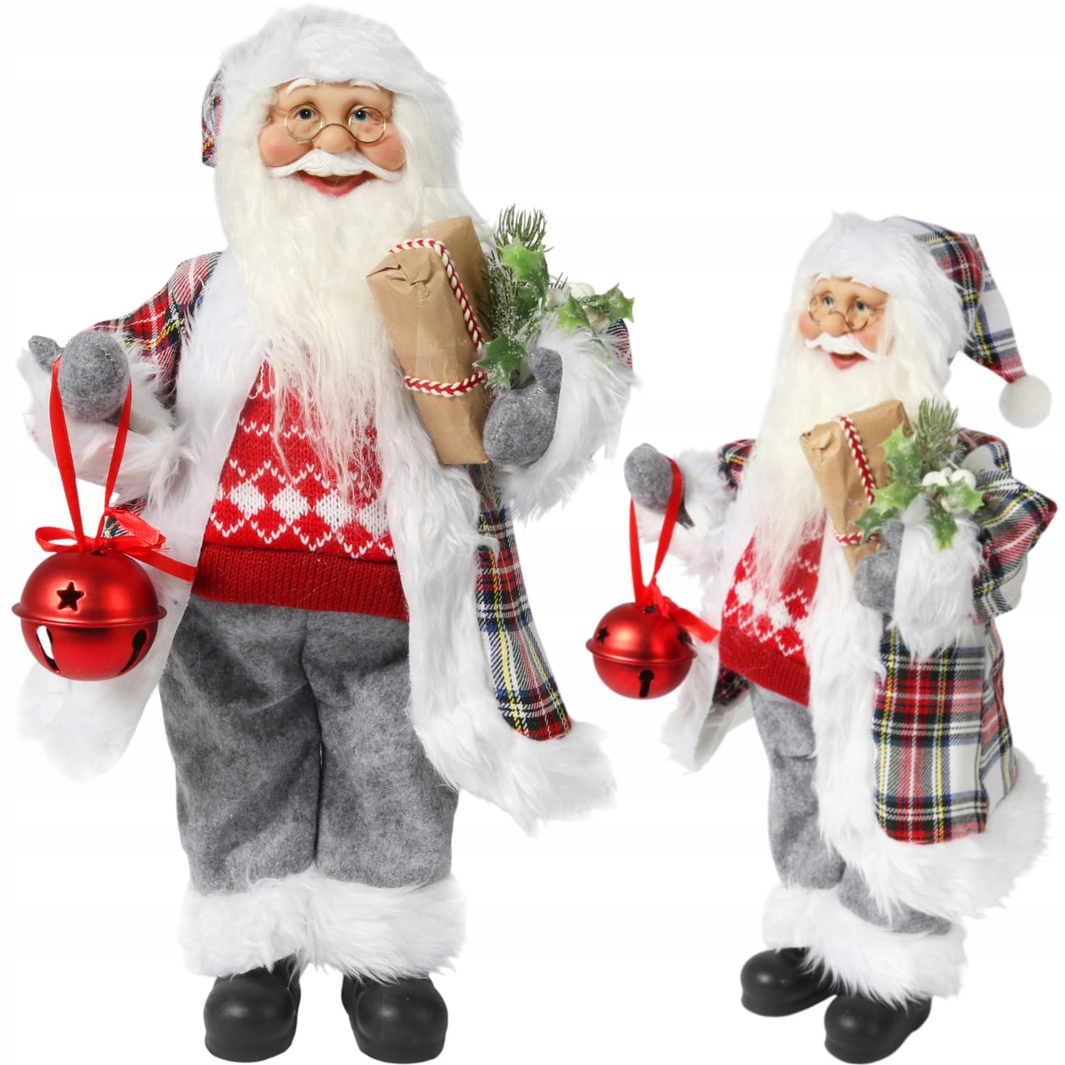 Svatý Mikuláš vánoční Figurka skandinávská Dekorace ozdoba 48cm Vánoce