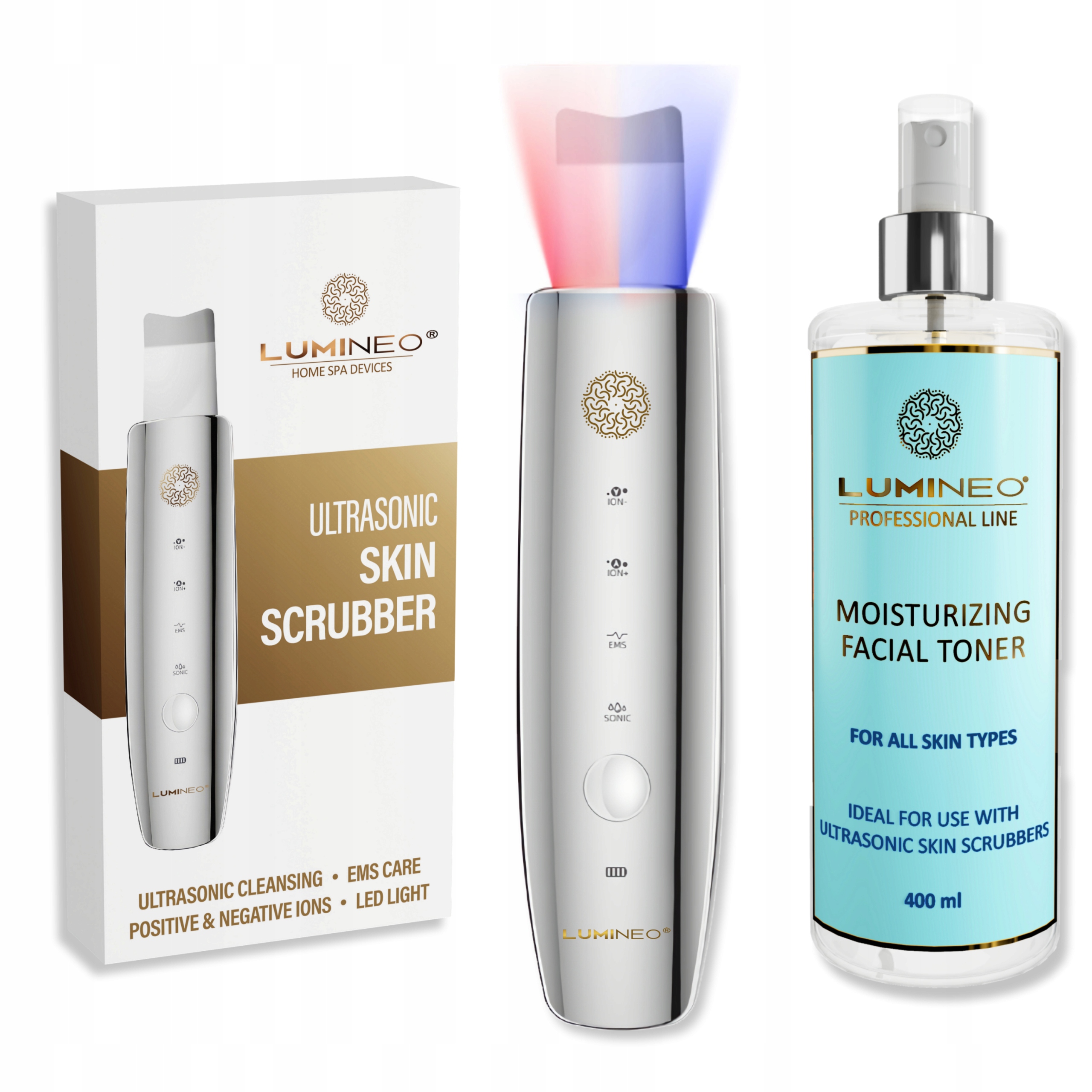Peeling Kawitacyjny Led tonik nawilżanie