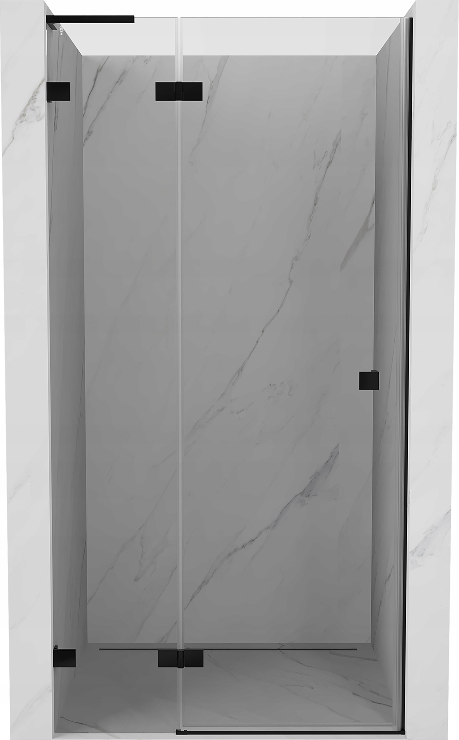 Mexen Lunar L Drzwi Prysznicowe Uchylne Lewe 90 CM Transparent Czarne