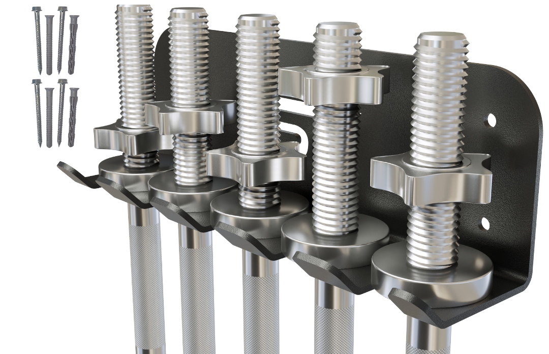 Uchwyt Wieszak na Gryfy Sztangi 5 Miejsc Obciążenie max 500kg