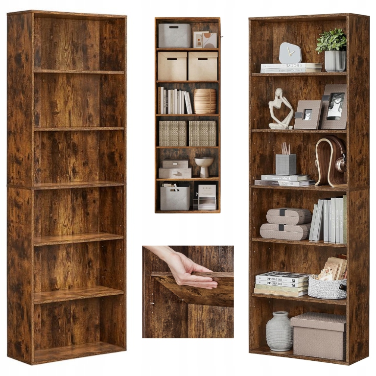 Regál Stojací stĺpik Loft na knihy Polička na skladovanie Stojan