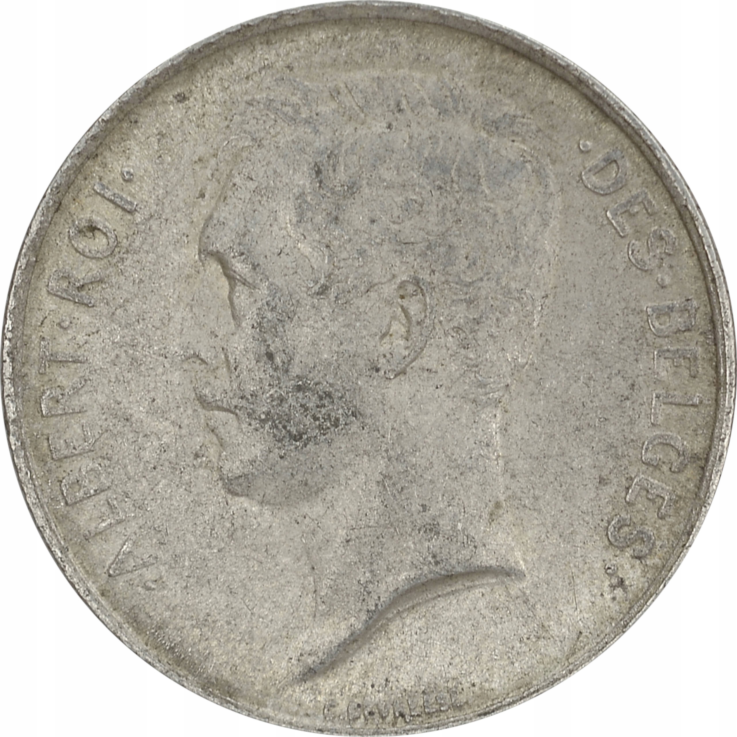 10.BELGIA, ALBERT I, 1 FRANK 1913 DES