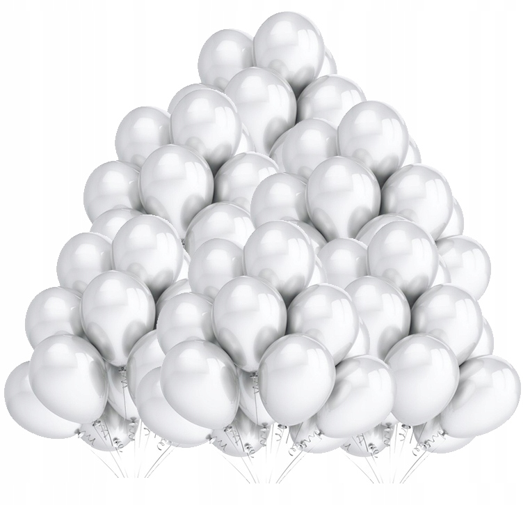 

Balony Metaliczne 12 cali Białe Ślub 100 szt.