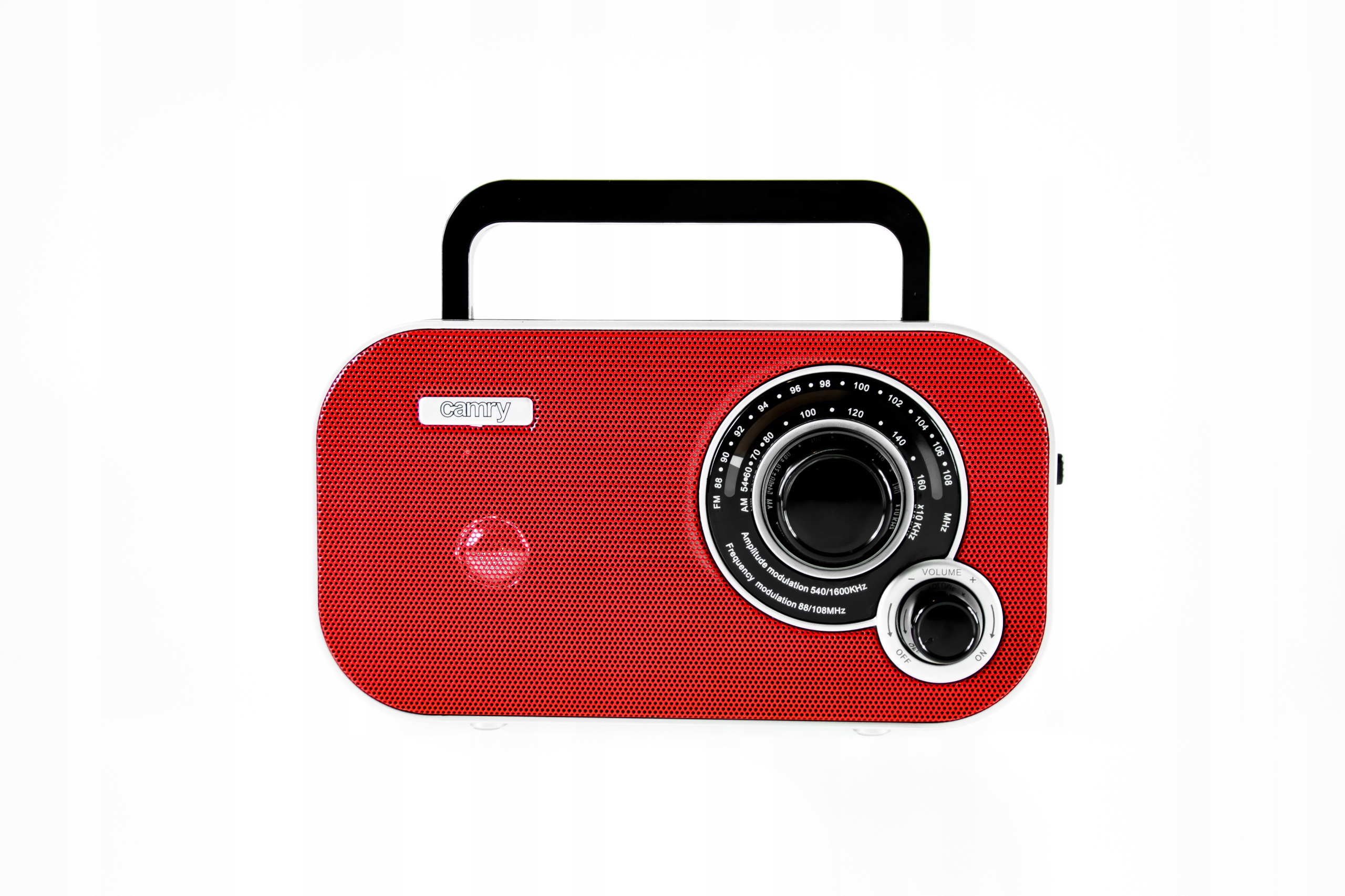 MAŁE RADIO PRZENOŚNE TURYSTYCZNE AM/FM NA BATERIE Kolor czerwony