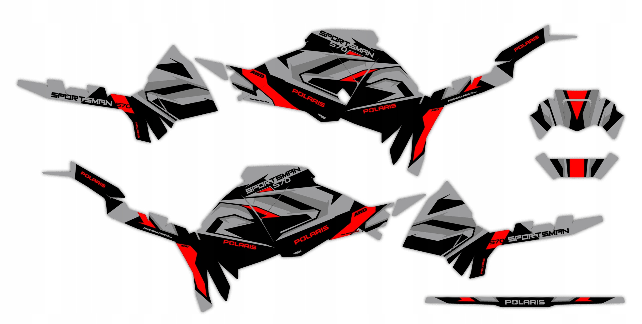 Dýha Samolepky Polaris Sportsman 570 2021+ #1723410