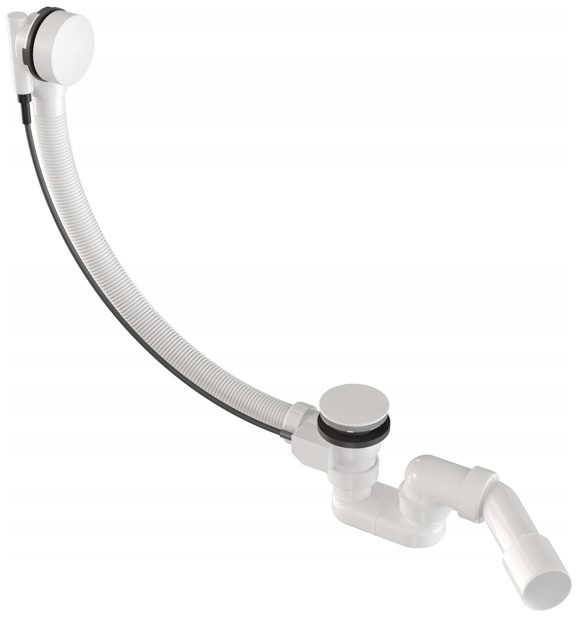 Automatický Vaňový Sifón Biely Do Kúpeľňovej Vane, Korok, Gombík