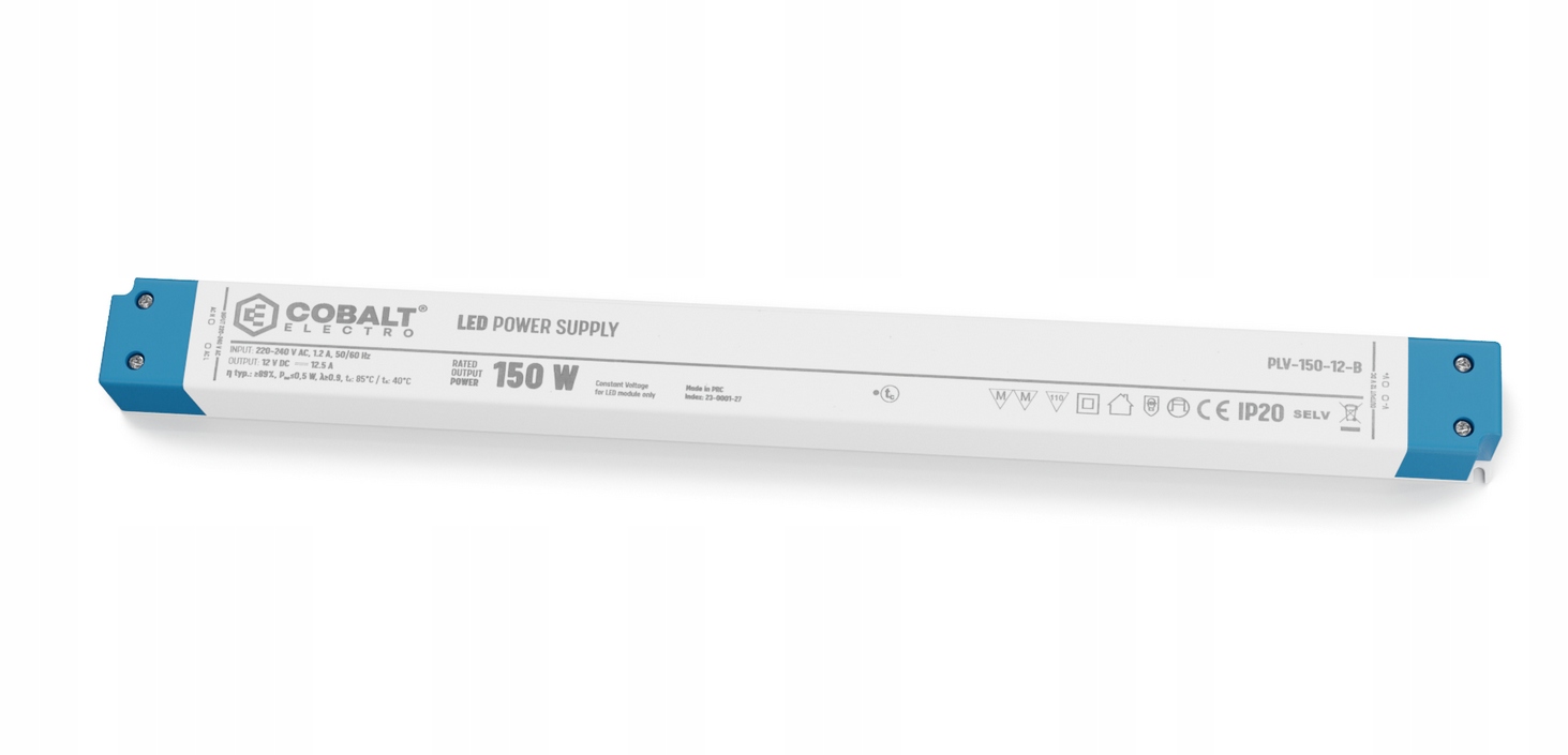 Led napájací zdroj CobaltElectro Plv 12V 150W IP20 12.5A