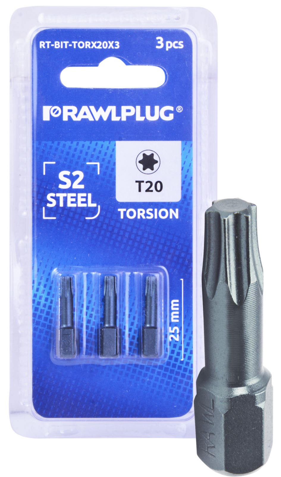 

Rawlplug Bit Bity Groty Torsion Torx T20 25MM 3SZT