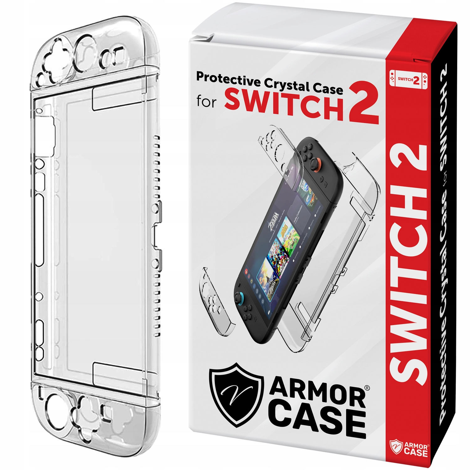 Etui ArmorCase przezroczyste do Nintendo Switch 2 odporne na zarysowania