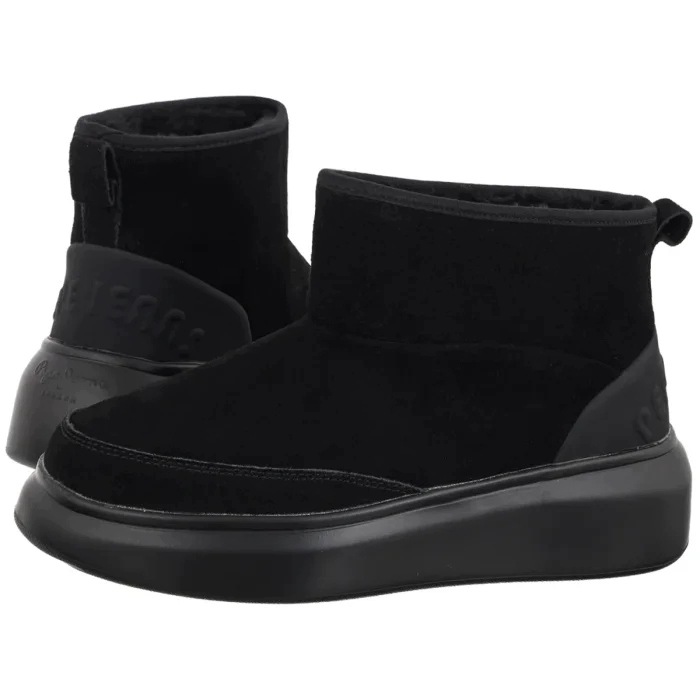 Dámské kožené Kotníkové Boty Pepe Jeans Yara Mix Black PLS500038 Černé