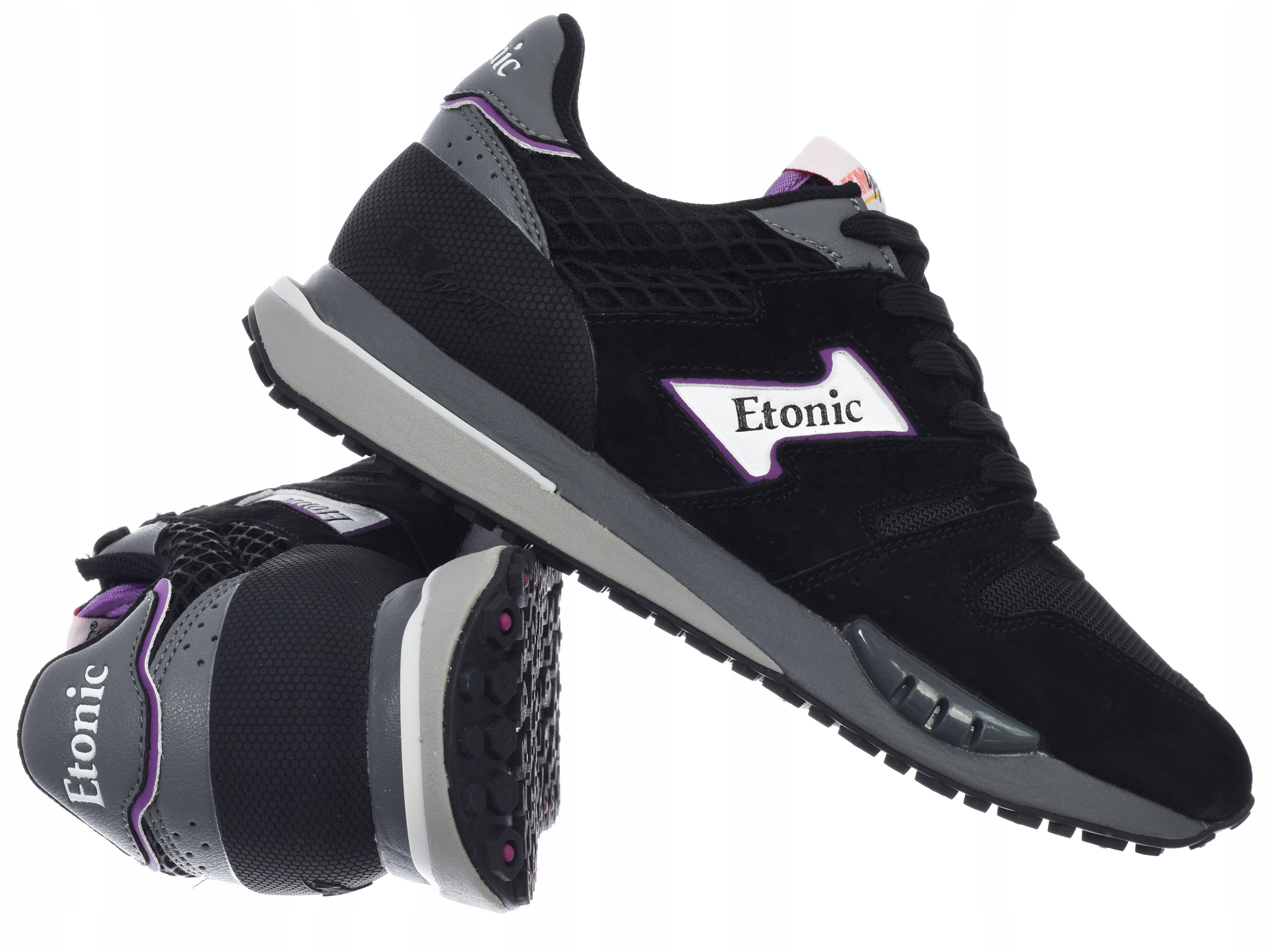 Dámské boty Etonic Quasar Zx ETW325601/01 Black kožené tenisky Černé