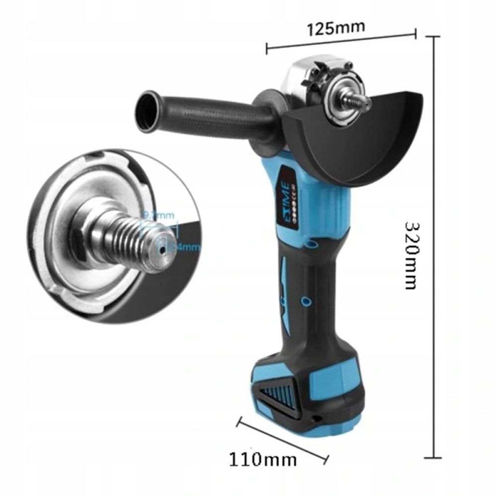 SZLIFIERKA KĄTOWA POTĘŻNA MOC Z PODWÓJNYMI UCHWYTAMI 125MM 1000W EAN (GTIN) 889997546902