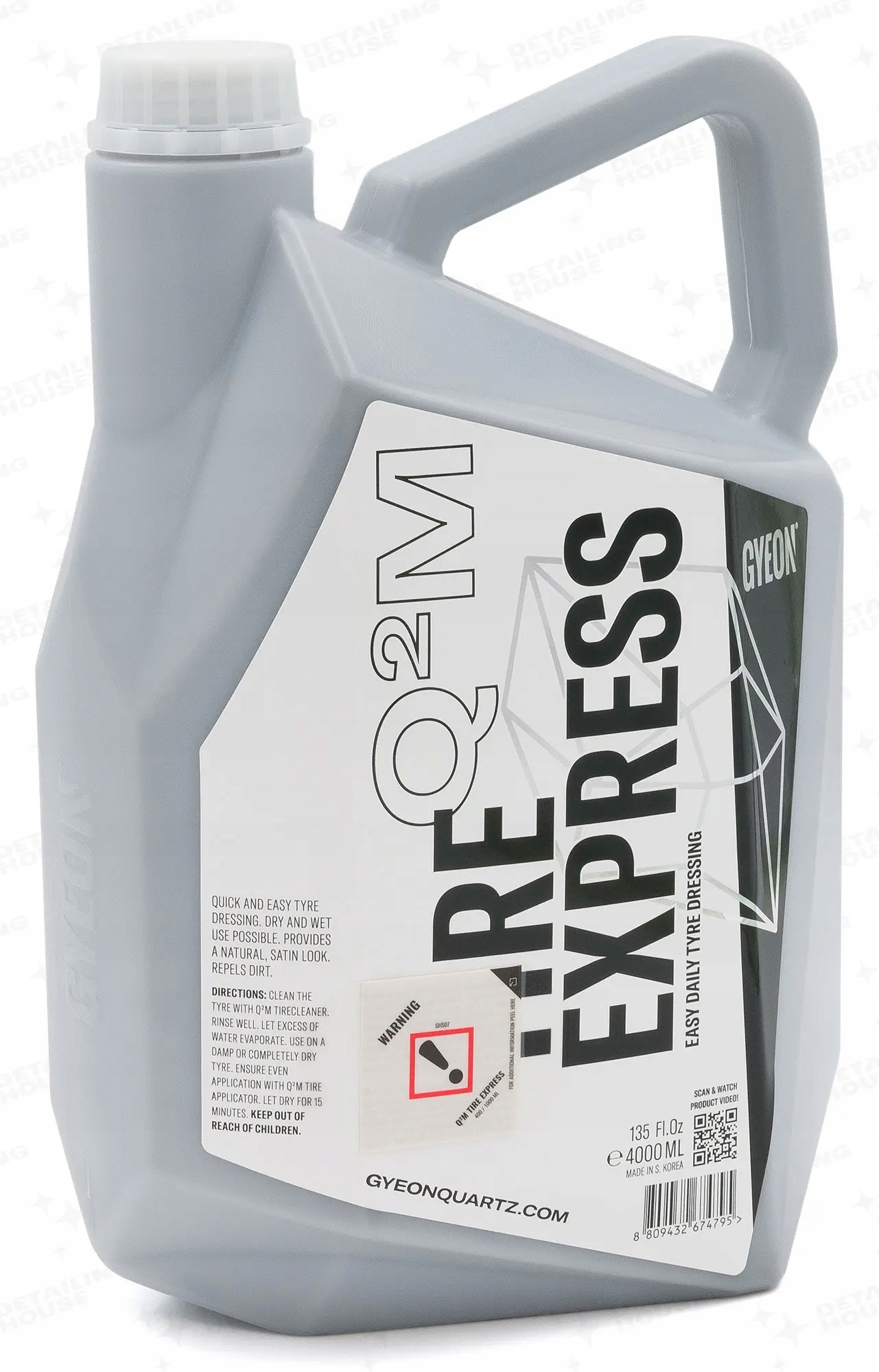 Gyeon Q2M Tire Express 4L – dresing na pneumatiky s saténovou povrchovou úpravou