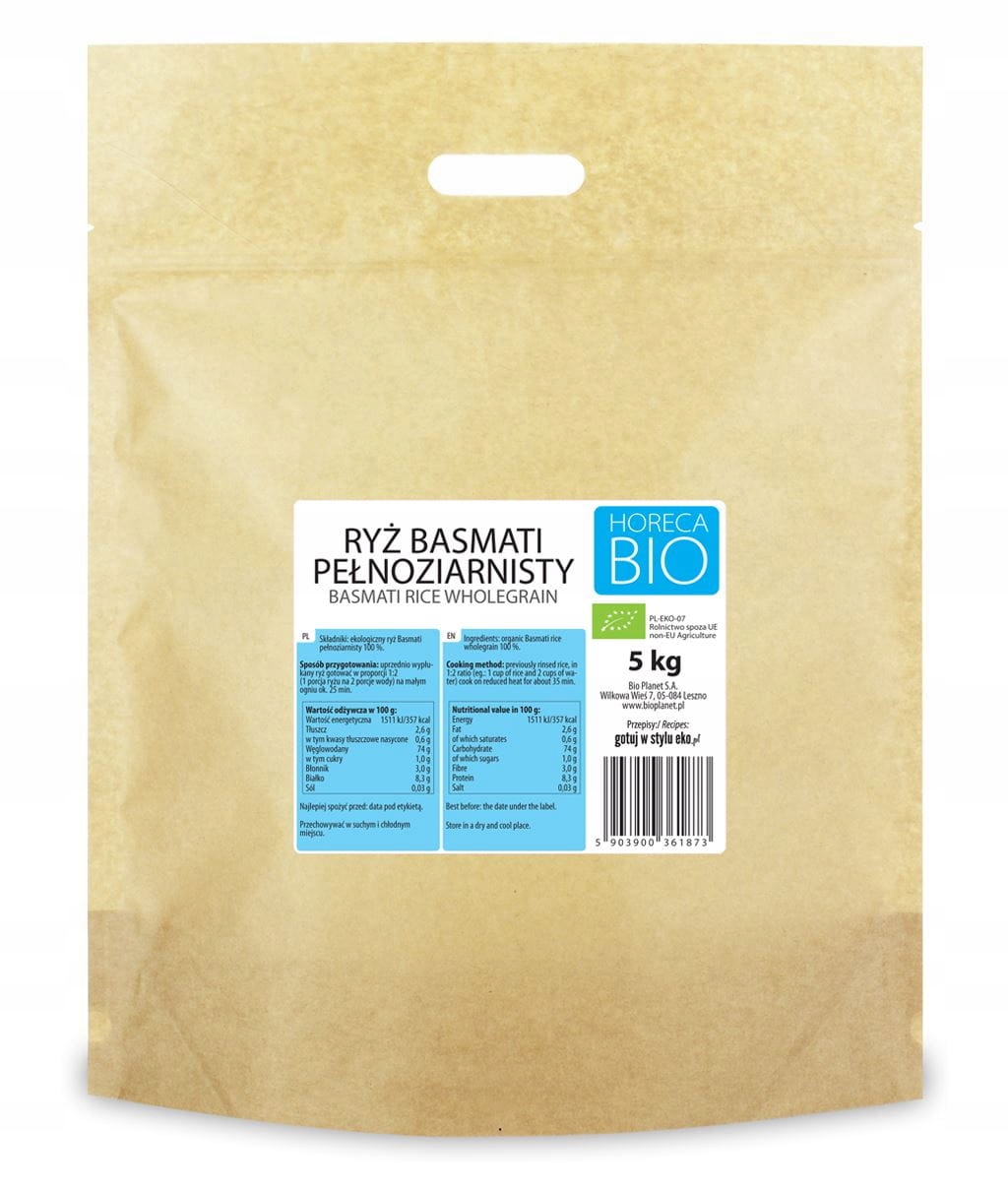 Rýže basmati celozrnná Bio 5 kg Horeca