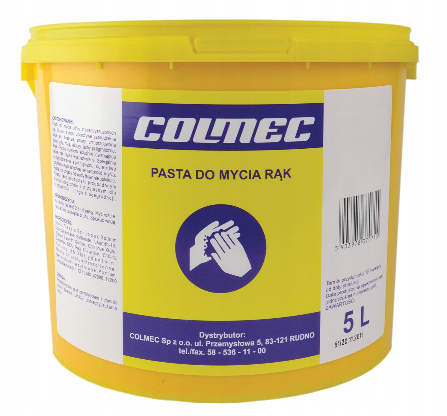 

Pasta do mycia rąk różowa Colmec 5 L