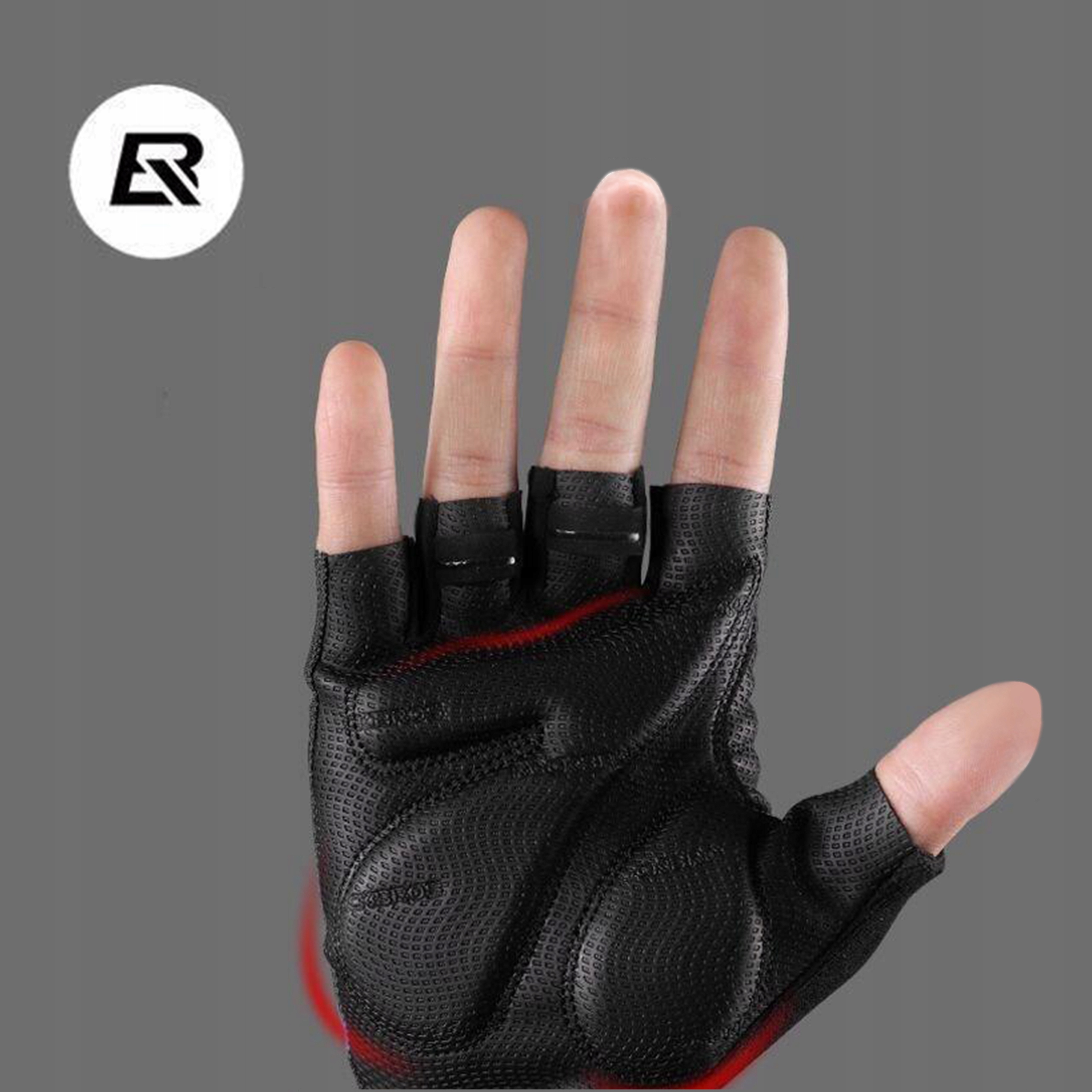 ROCKBROS KRÓTKIE ANTYPOŚLIZGOWE RĘKAWICZKI ROWEROWE BEZ PALCÓW NA ROWER L Kod producenta 5907769312670