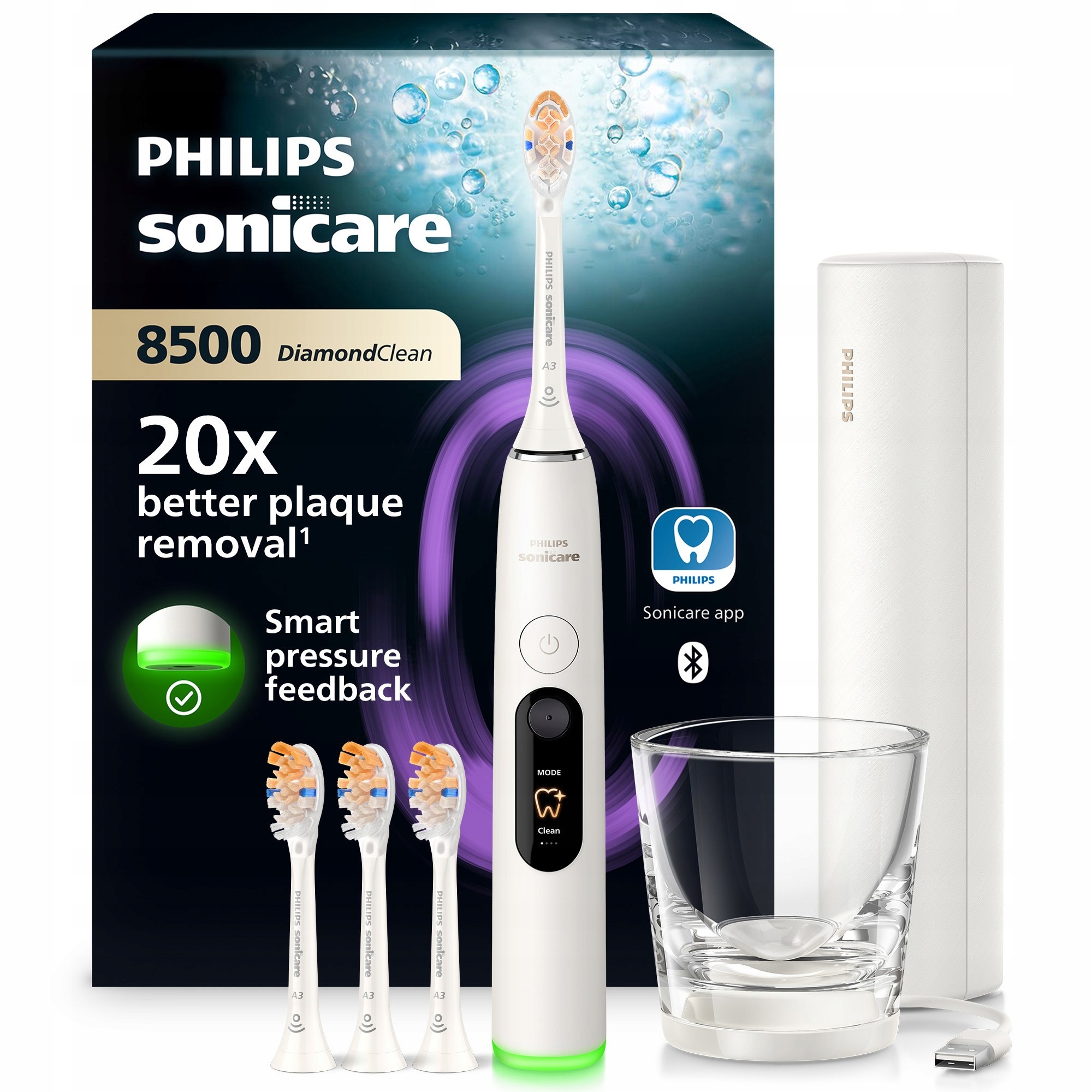 Szczoteczka soniczna elektryczna Philips DiamondClean 8500 HX8515/11