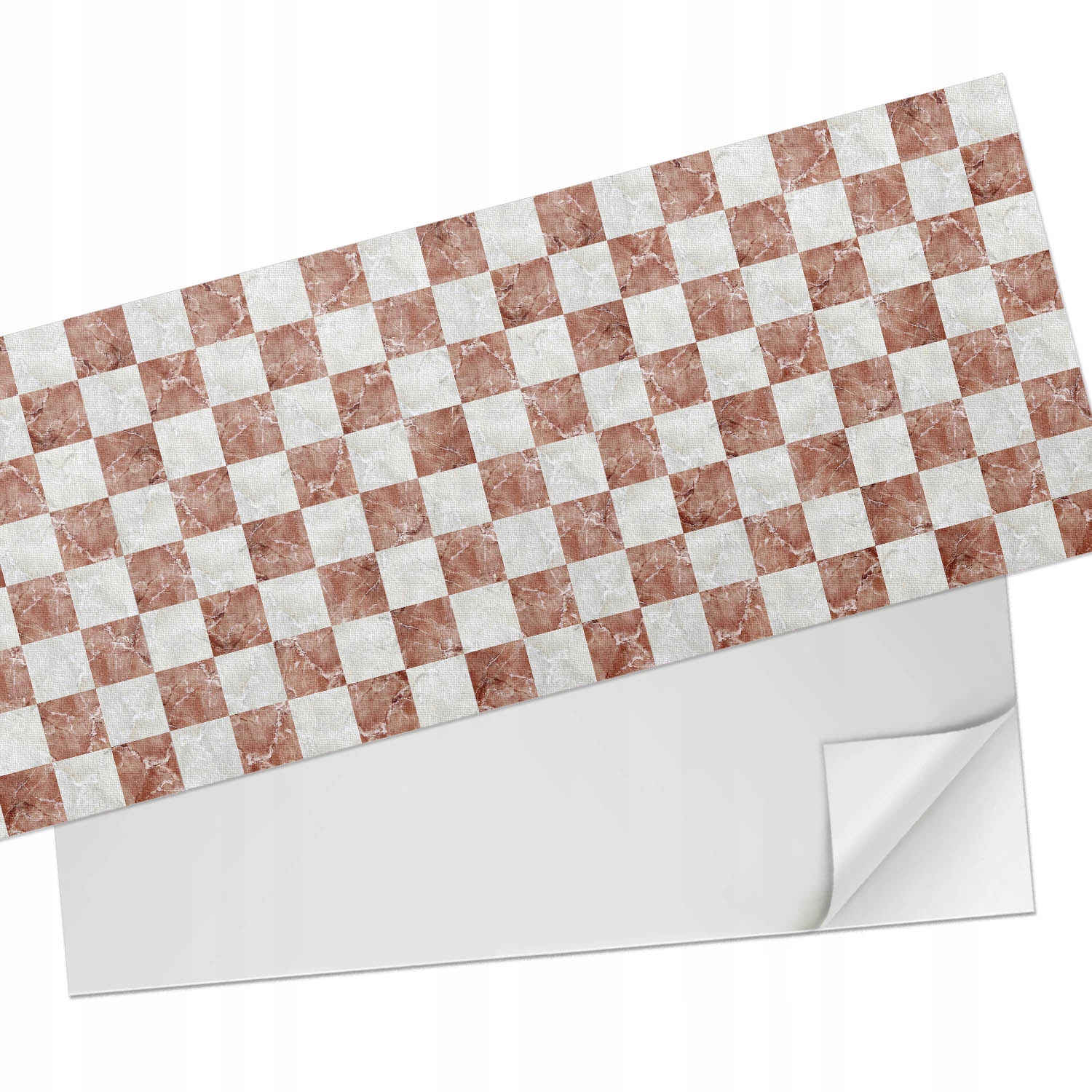 Vinylový podlahový panel Mramorová šachovnice v elegantním stylu 100 x 50 cm