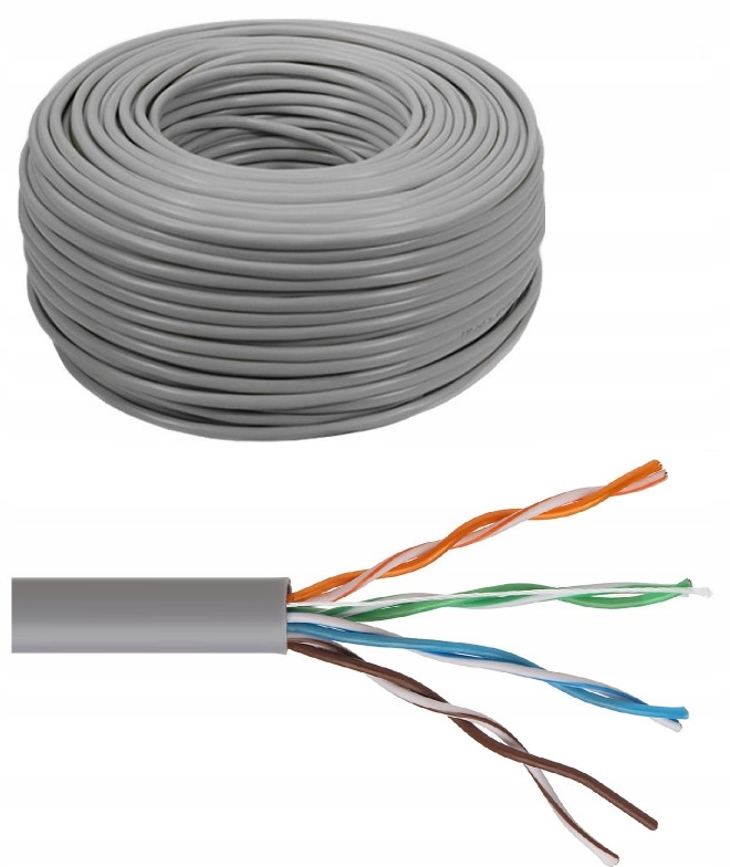 

Przewód Kabel Sieciowy Utp Skrętka CAT5E Cca 50m