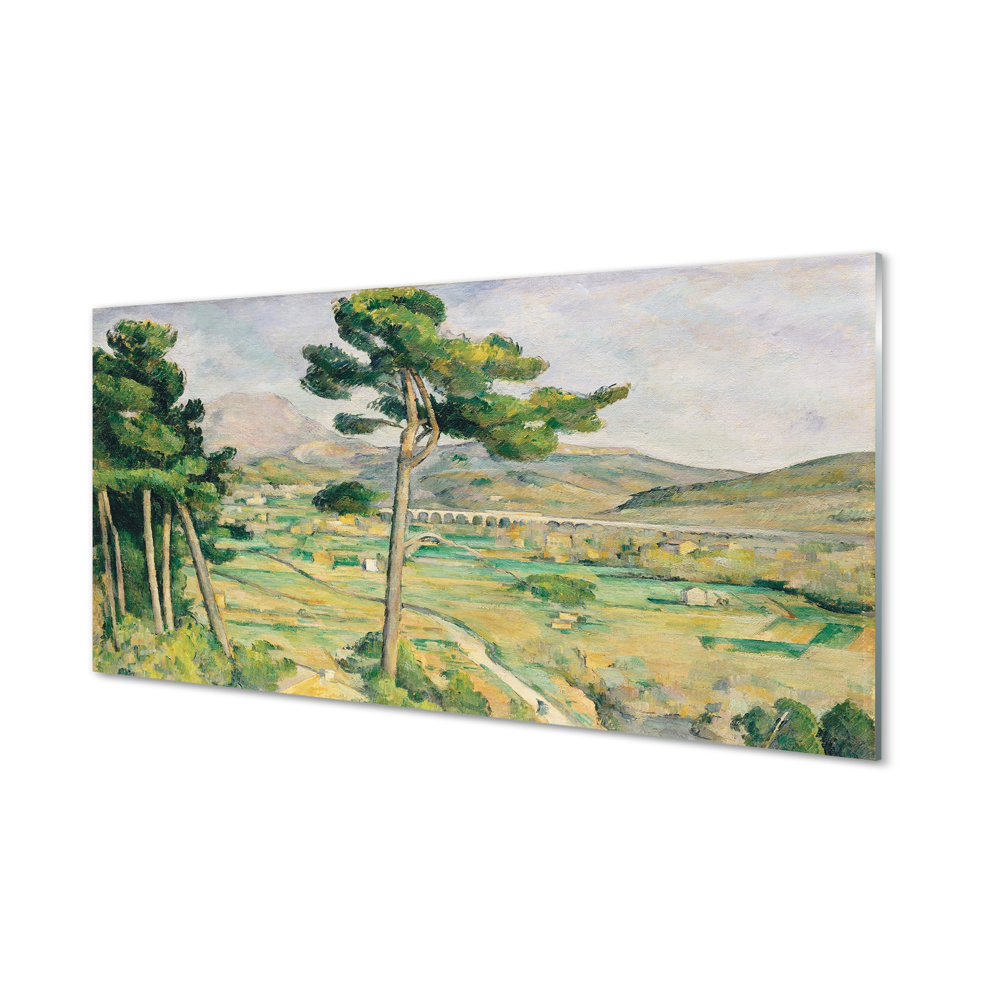 Obraz na skle Grafika Umění pohled na louku 120x60