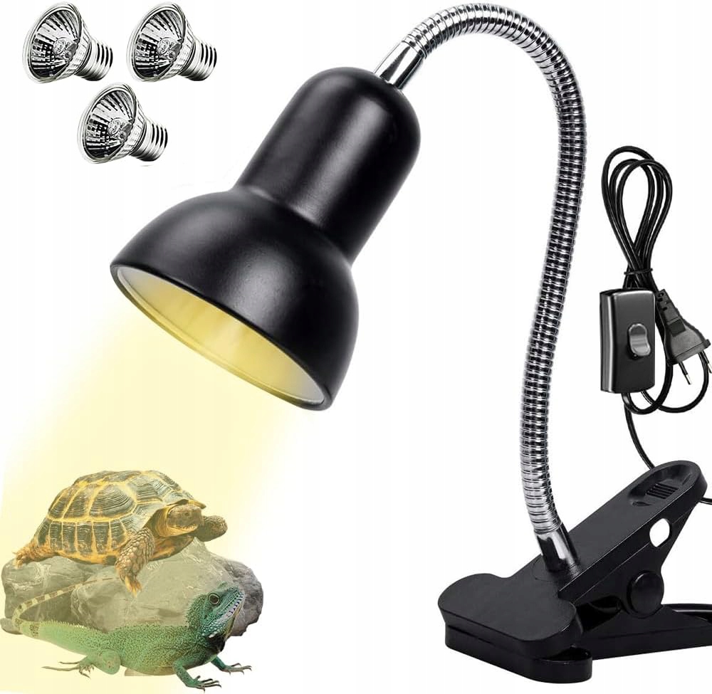 Levně Topná Lampa Pro Želvy Topná Lampa Se 3 Žárovkami E27 Pro Terária