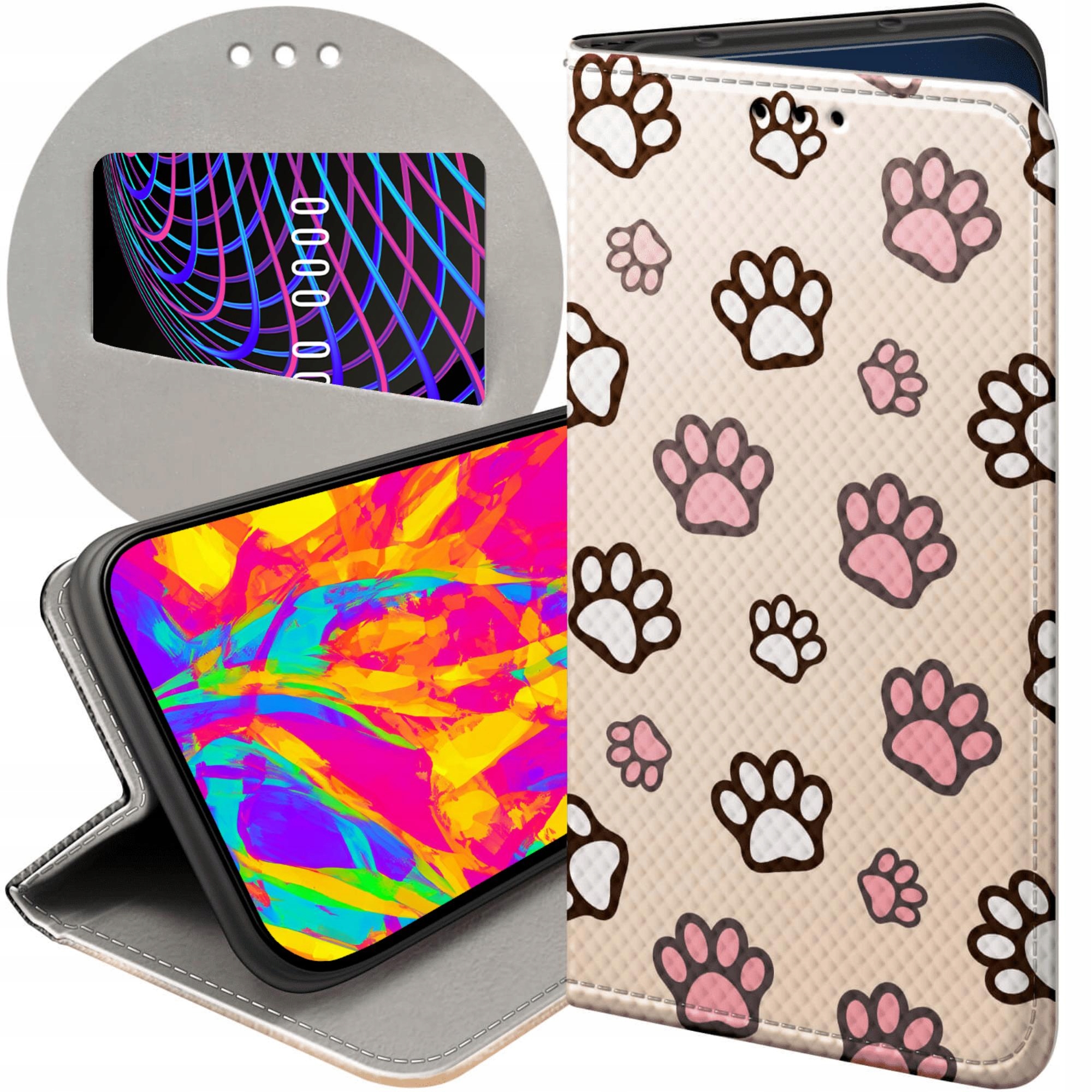 Etui Z Klapką Do Honor MAGIC7 Pro Łapki Ślady Łapa Stopa Futerał Case