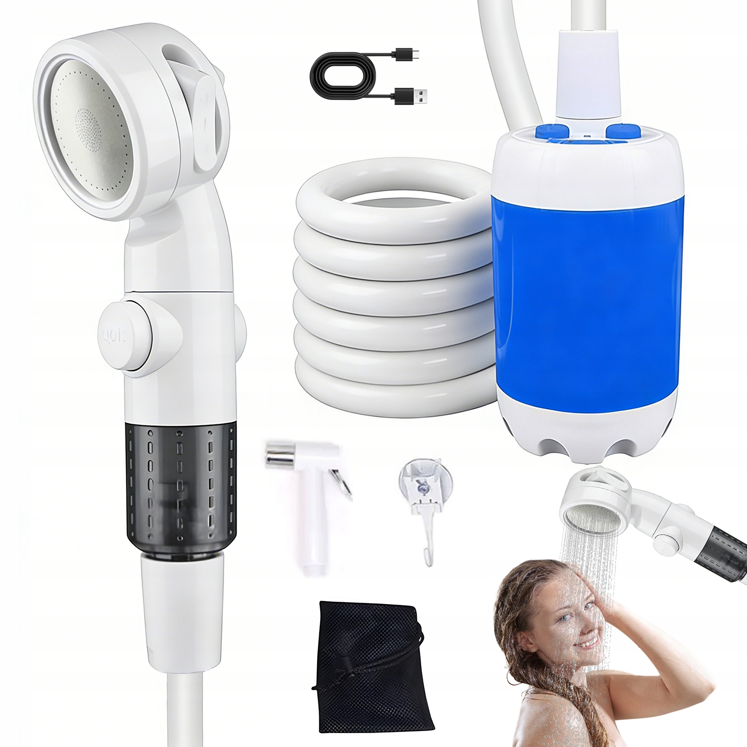 Přenosná Turistická Sprcha Usb S Možností Nabíjení Do Karavanu I Na Cesty