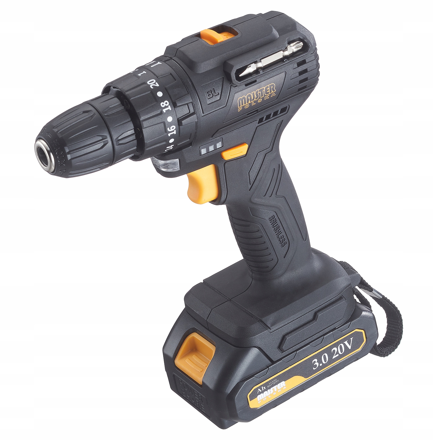 UDAROWA WIERTARKO WKRĘTARKA AKUMULATOROWA 20V BEZSZCZOTKOWA 2xAKU MP0428 Marka Majster Polska