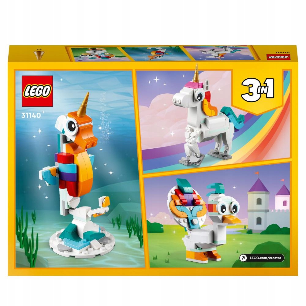 LEGO CREATOR Magiczny jednorożec 3w1 31140 Marka LEGO