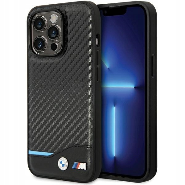 Pouzdro Pro Iphone 13 Pro Max 6,7" Bmw Kožené Karbonové Tvrdé Pouzdro